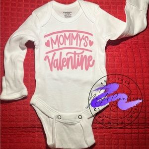 Custom Mommy Valentine Baby Onesie